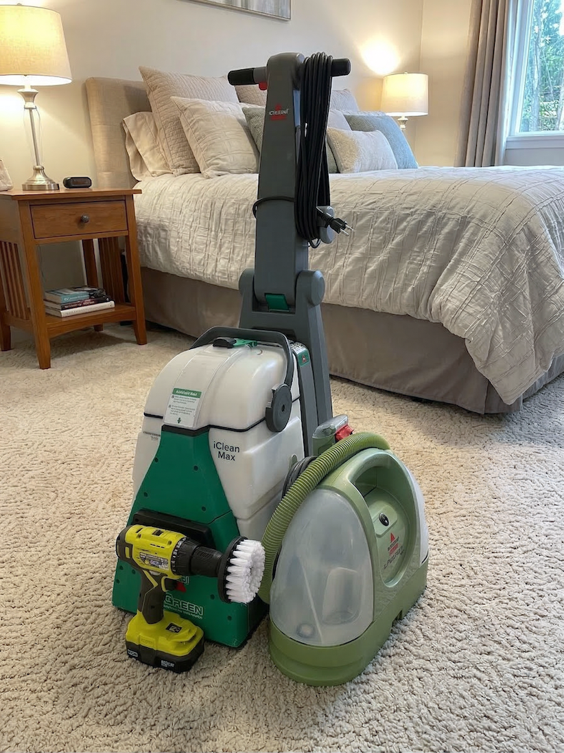 iClean Max upright carpet cleaner with brush and spot cleaner